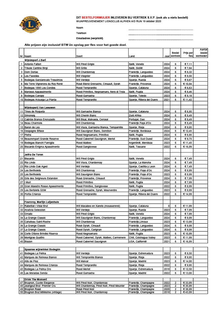 Bestellijst wijnpreuvenement 2025
